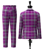 Regan Tartan Suit Back
