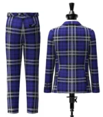 Shalom Tartan Suit Back