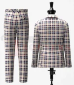 Shiel Purple Tartan Suit Back