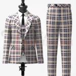 Shiel Purple Tartan Suit Front