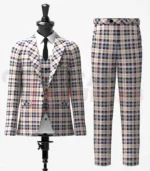 Shiel Purple Tartan Suit Front