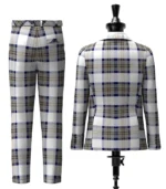 Stewart, Dress Blue Tartan Suit Back