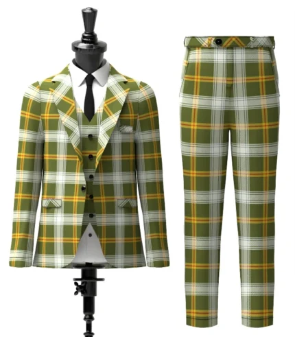 Tully, Andrew Michael & Family Tartan Suit Front