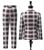Whitehead, E Tartan Suit Back