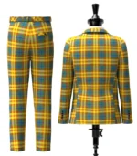 Wild Mustard Dreams Tartan Suit Back