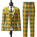 Wild Mustard Dreams Tartan Suit Front
