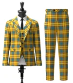 Wild Mustard Dreams Tartan Suit Front