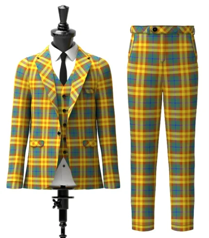 Wild Mustard Dreams Tartan Suit Front
