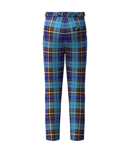Handamde Buchanan Blue Tartan Trouser Back
