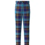 Handamde Buchanan Blue Tartan Trouser Front