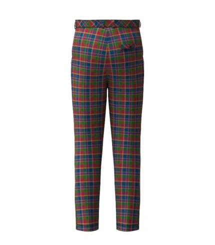 Land's End Maroon Tartan Trouser Back
