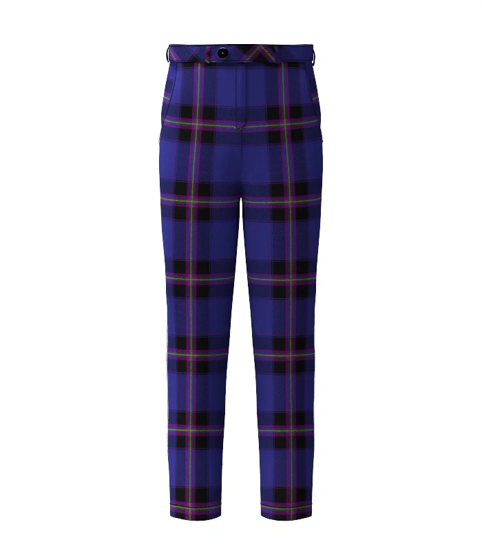 Handmade Ulster Scots Tartan Trouser Front Handmade Ulster Scots Tartan Trouser Front