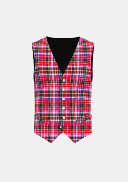 Aberdeen Tartan Waistcoat Front