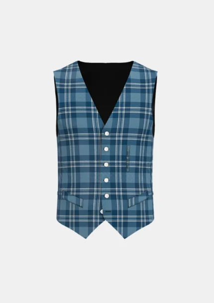 Andrews Tartan Waistcoat Front