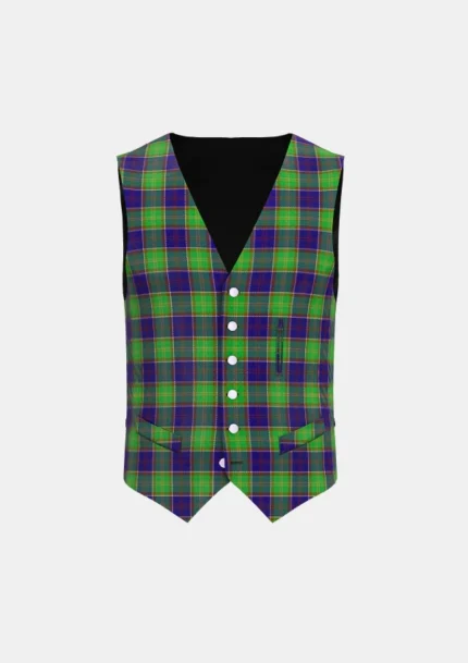 Ayrshire Tartan Waistcoat Front