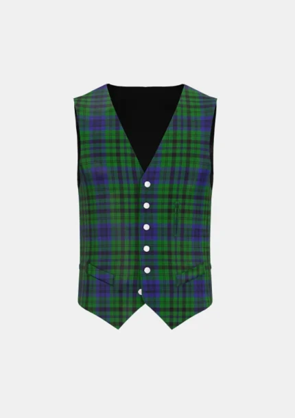 Bailey Tartan Waistcoat Front