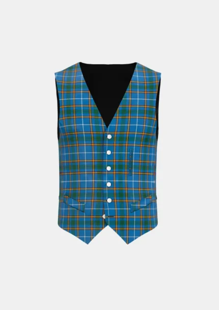 Bains of Caithness Tartan Waistcoat Front