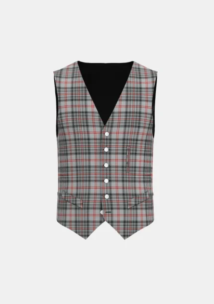 Balmoral Tartan waistcoat Front