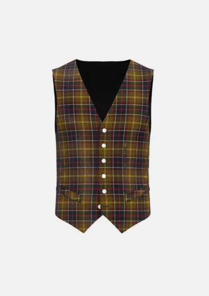 Barbour Tartan Waistcoat Front