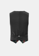 Black Stewart Tartan Waistcoat Back
