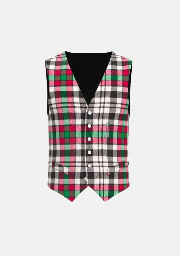 Borthwick Dress Tartan Waistcoat Front Borthwick Dress Tartan Waistcoat Front