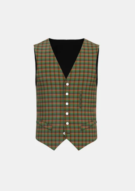 Braveheart Tartan Waistcoat Front