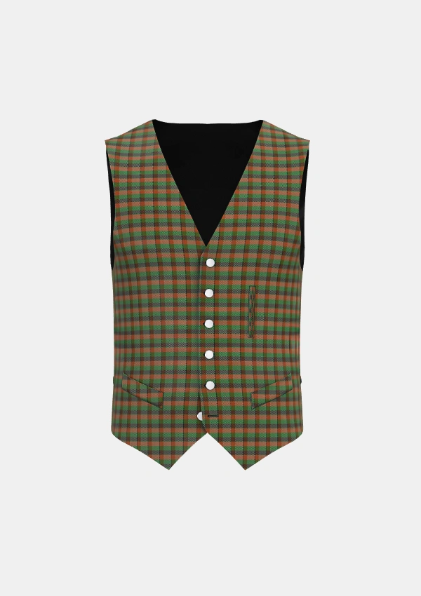 Braveheart Tartan Waistcoat Front Braveheart Tartan Waistcoat Front