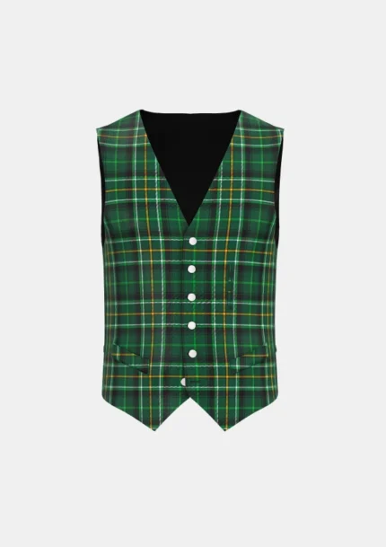 Celtic Tartan Waistcoat Front