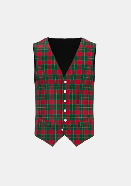 Christmas Tartan Waistcoat Front