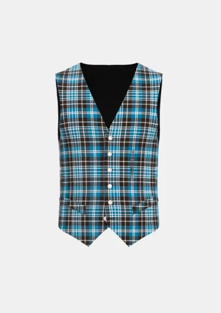 Clark Tartan Waistcoat Front