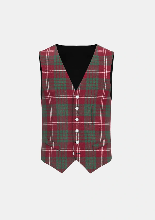 Crawford Tartan Waistcoat Front Crawford Tartan Waistcoat Front