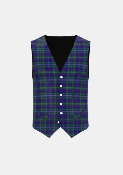 Davies Tartan Waistcoat Front