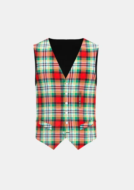 Dundee Tartan Waistcoat Front