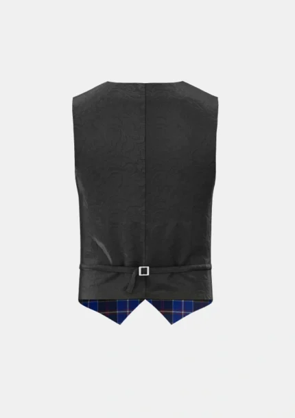 Dunlop tartan Waistcoat Back