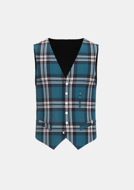 Earl of St Andrews Tartan Waistcoat Front