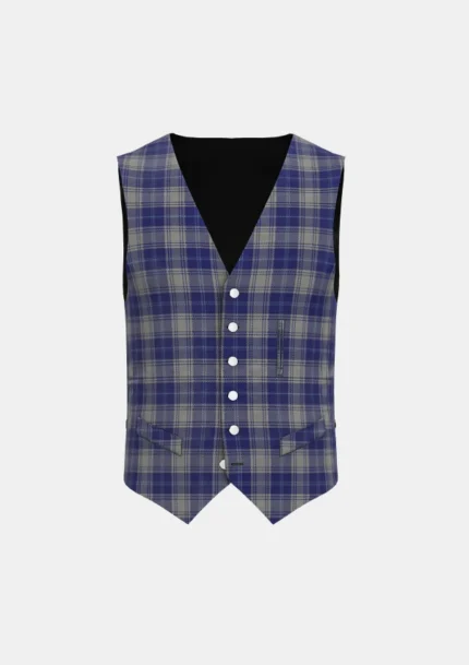 Edwards Tartan Waistcoat Front