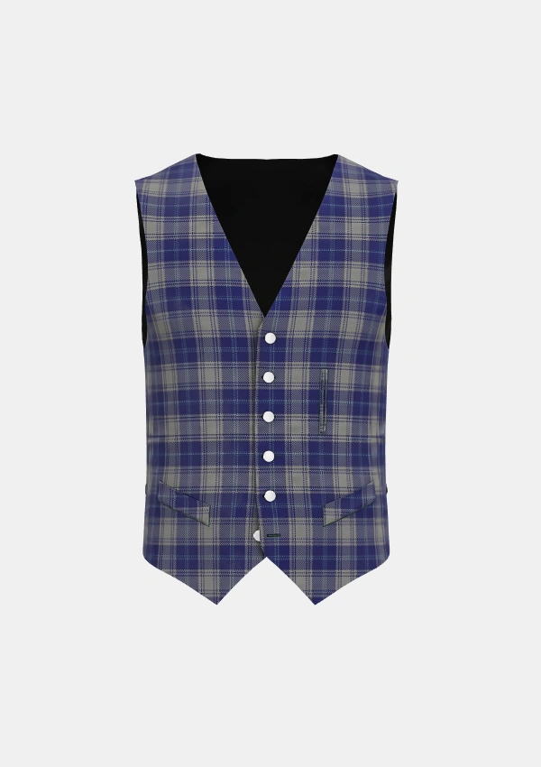 Edwards Tartan Waistcoat Front Edwards Tartan Waistcoat Front
