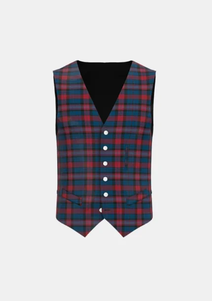Evans Tartan Waistcoat Front
