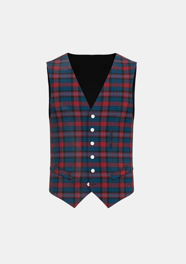 Evans Tartan Waistcoat Front Evans Tartan Waistcoat Front