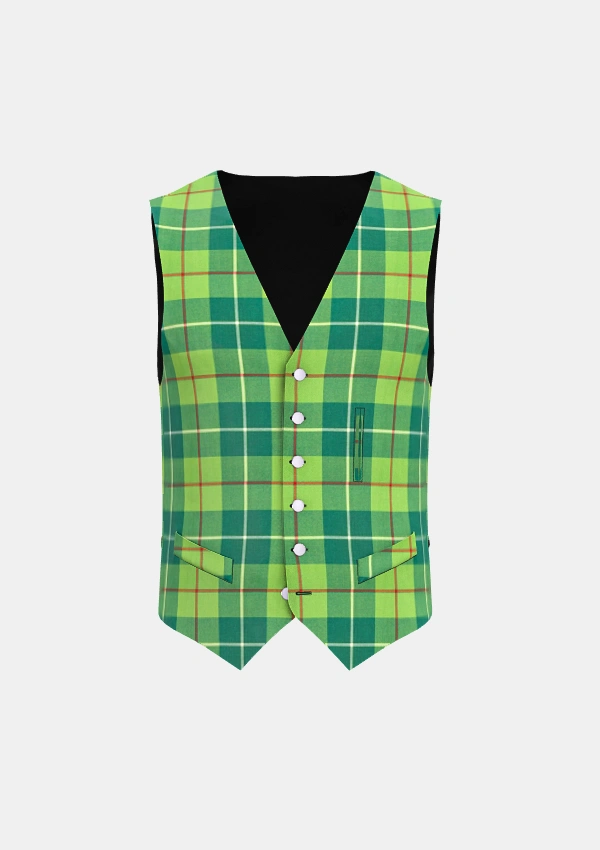 Galloway Hunting Tartan Waistcoat Front Galloway Hunting Tartan Waistcoat Front