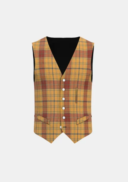Glen Affric Tartan Waistcoat Front