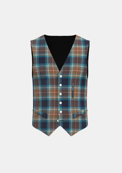 Holyrood Tartan Waistcoat Front