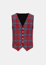 House of Edgar Tartan Waistcoat Front