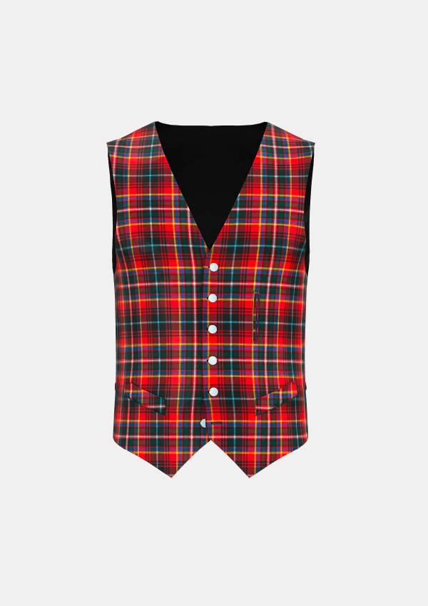 Innes Tartan Waistcoat Front Innes Tartan Waistcoat Front