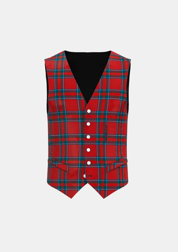 Inverness Tartan Waistcoat Front Inverness Tartan Waistcoat Front