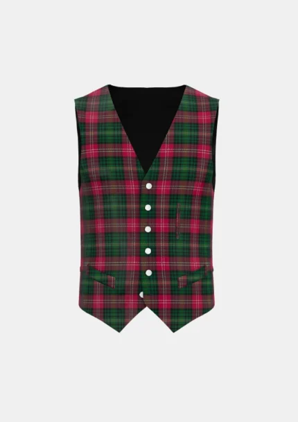 Iona Tartan Waistcoat Front