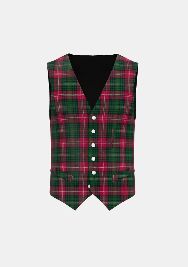Iona Tartan Waistcoat Front Iona Tartan Waistcoat Front