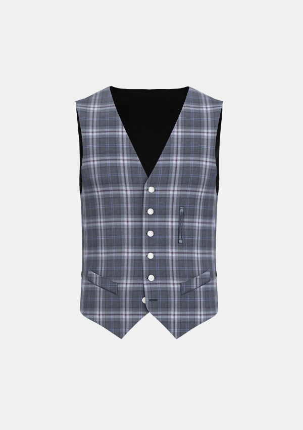 Islay Mist Tartan Waistcoat Front Islay Mist Tartan Waistcoat Front