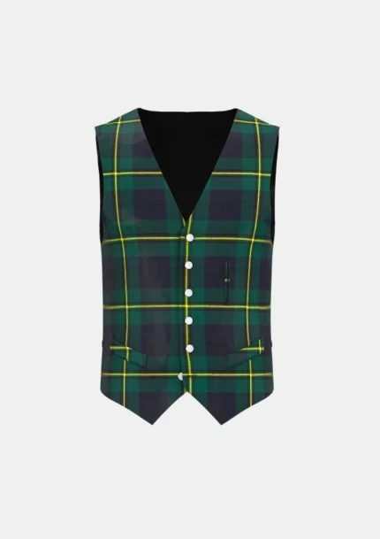 Johnstone Tartan Waistcoat Front
