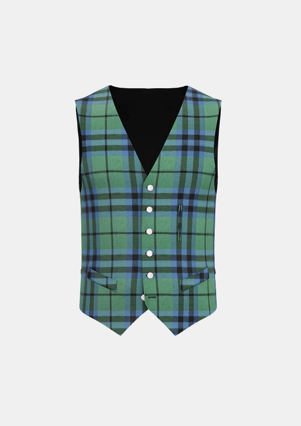 Keith Ancient Tartan Waistcoat Front Keith Ancient Tartan Waistcoat Front